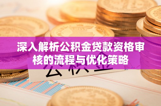 乌来深入解析公积金贷款资格审核的流程与优化策略